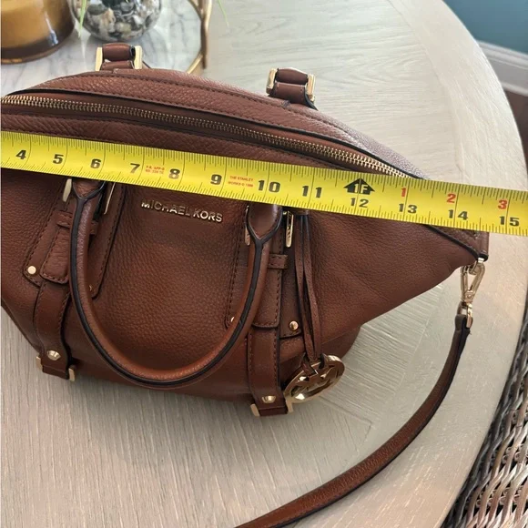 Michael Kors Tan Leather Satchel with Gold Accents - Picture 6 of 16